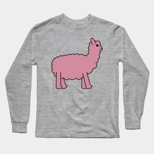 Cute Kawaii Alpaca - Pink Long Sleeve T-Shirt